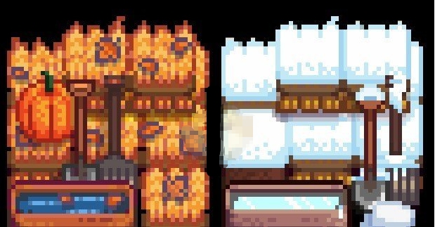 星露谷物语可建造的季节性干草堆MOD v1.4 星露谷物语可建造的季节性干草堆MOD v1.4