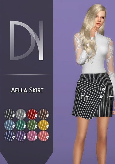 模拟人生4女性条纹纽扣短裙MOD v1.3 模拟人生4女性条纹纽扣短裙MOD v1.3