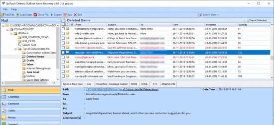 SysTools Outlook Deleted Items Recovery(删除邮件恢复工具) v3.4 SysTools Outlook Deleted Items Recovery(删除邮件恢复工具) v3.4