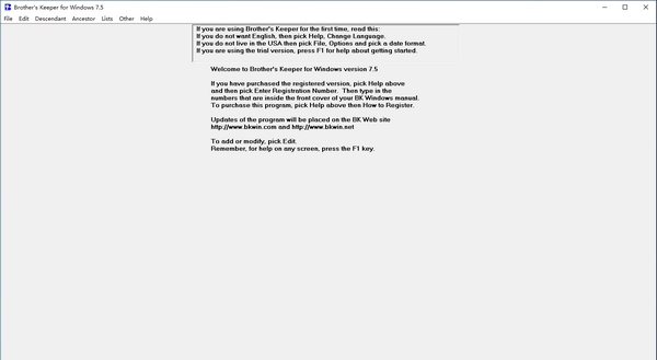 Brothers Keeper(家庭族谱管理软件) v7.5.12 Brothers Keeper(家庭族谱管理软件) v7.5.12