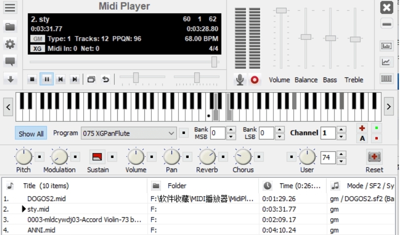 Midi Player64位绿色版 v6.5 Midi Player64位绿色版 v6.5