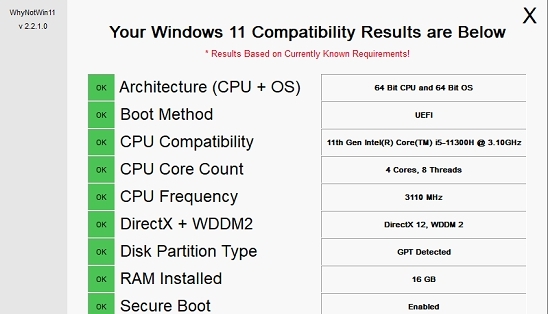 Win11升级需求检测WhyNotWin11 v2.2.12