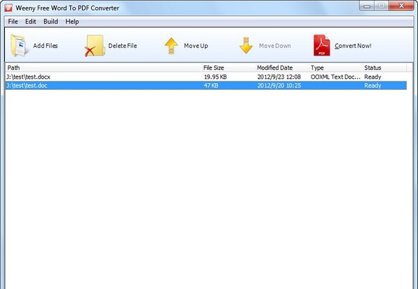 Weeny Free Word to PDF Converter(PDF转换器) v2.6 Weeny Free Word to PDF Converter(PDF转换器) v2.6