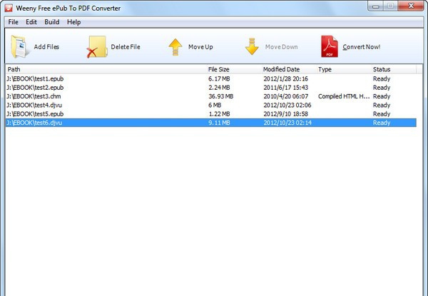Weeny Free Epub to PDF Converter(PDF转换器) v2.5 Weeny Free Epub to PDF Converter(PDF转换器) v2.5