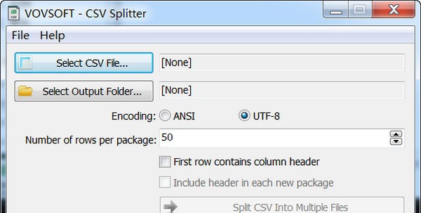 Vovsoft CSV Splitter(CSV文件分割工具) v1.7 Vovsoft CSV Splitter(CSV文件分割工具) v1.7