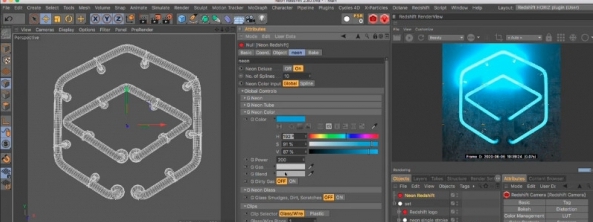 Neon Redshift(C4D霓虹灯特效插件) v2.85 Neon Redshift(C4D霓虹灯特效插件) v2.85