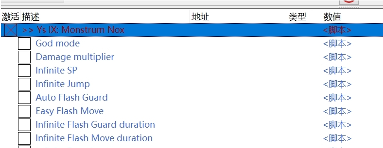 伊苏9ce修改脚本 v1.83 伊苏9ce修改脚本 v1.83