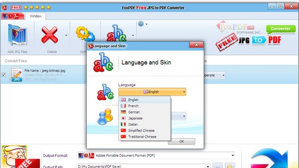 FoxPDF Free JPG to PDF Converter(JPG转PDF转换工具) v3.5 FoxPDF Free JPG to PDF Converter(JPG转PDF转换工具) v3.5