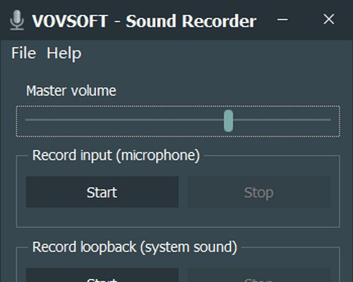 Vovsoft Sound Recorder(音频录制工具) v1.5 Vovsoft Sound Recorder(音频录制工具) v1.5