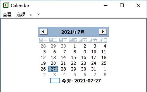 Calendar(日历窗口工具) v2.85 Calendar(日历窗口工具) v2.85