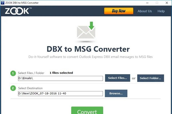 ZOOK DBX to MSG Converter(邮件转换工具) v3.5 ZOOK DBX to MSG Converter(邮件转换工具) v3.5