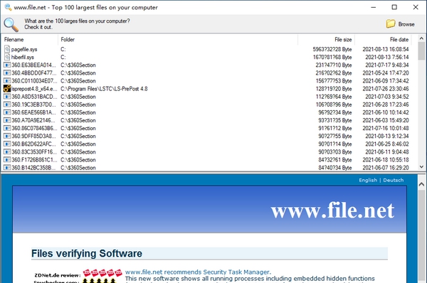 Largest Files Finder(最大文件查找器) v1.7 Largest Files Finder(最大文件查找器) v1.7