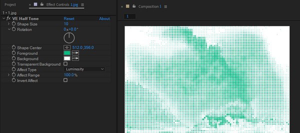 VE Halftone(半调效果AE插件) v1.3 VE Halftone(半调效果AE插件) v1.3