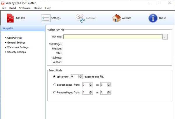 Weeny Free PDF Cutter(pdf分割软件) v2.5 Weeny Free PDF Cutter(pdf分割软件) v2.5