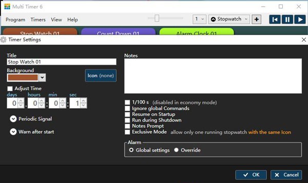 Programming Multi Timer(多功能计时器) v6.8.8