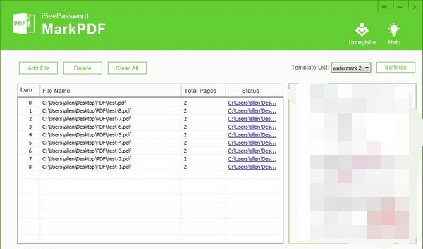 iSeePassword MarkPDF(PDF水印去除工具) v6.8.6 iSeePassword MarkPDF(PDF水印去除工具) v6.8.6