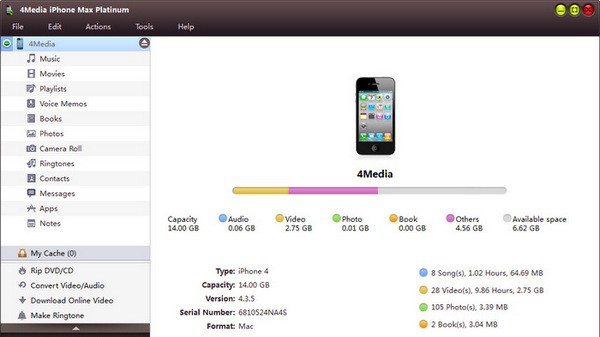 4Media iPhone Max Platinum(iPhone视频转换工具) v5.13 4Media iPhone Max Platinum(iPhone视频转换工具) v5.13