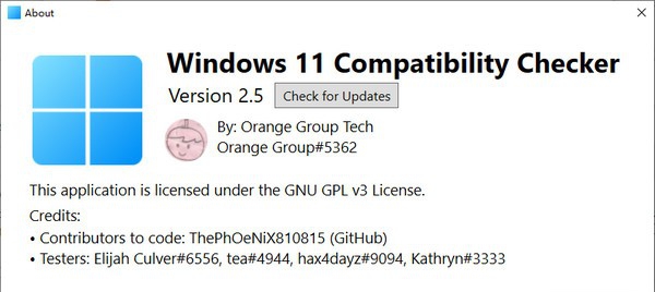 Windows 11 Compatibility Checker(win11升级检测工具) v2.10 Windows 11 Compatibility Checker(win11升级检测工具) v2.10