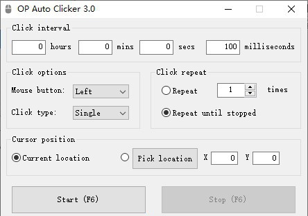 OP Auto Clicker(鼠标点击器) v3.4 OP Auto Clicker(鼠标点击器) v3.4