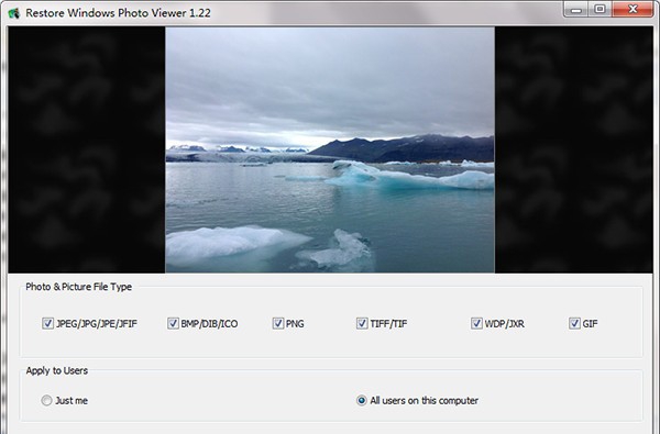 Restore Windows Photo Viewer(照片查看工具) v1.27 Restore Windows Photo Viewer(照片查看工具) v1.27