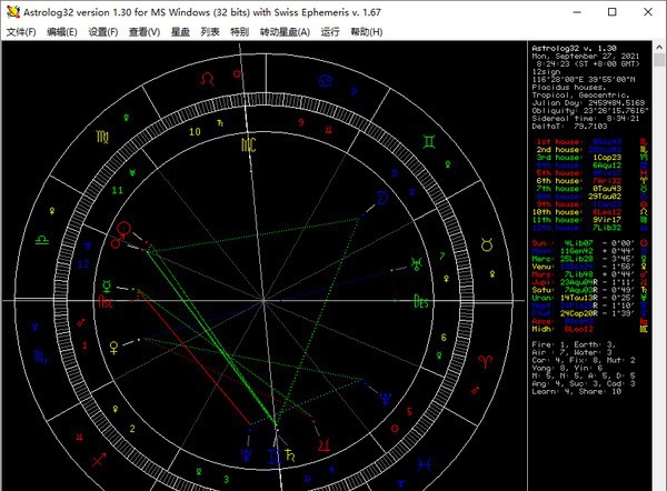 astrolog32(星盘软件) v1.37 astrolog32(星盘软件) v1.37
