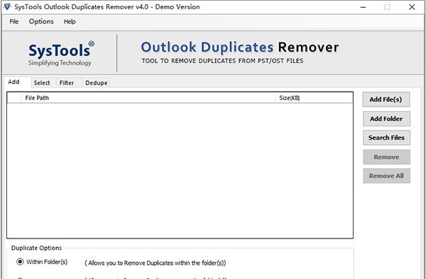 SysTools Outlook Duplicates Remover(邮箱处理工具) v4.5 SysTools Outlook Duplicates Remover(邮箱处理工具) v4.5