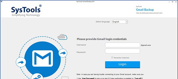 SysTools Gmail Backup(Gmail电子邮件备份工具) v8.6 SysTools Gmail Backup(Gmail电子邮件备份工具) v8.6