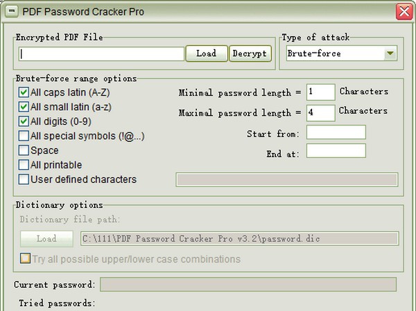 PDF Password Cracker Pro(PDF文件解密工具) v3.2.9 PDF Password Cracker Pro(PDF文件解密工具) v3.2.9