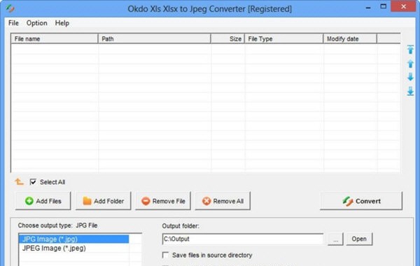Okdo Xls Xlsx to Jpeg Converterr(Excel转Jpeg工具) v5.15 Okdo Xls Xlsx to Jpeg Converterr(Excel转Jpeg工具) v5.15