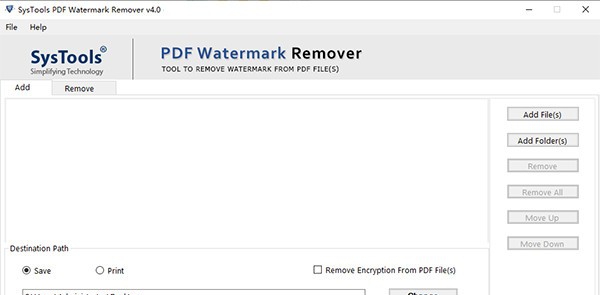 SysTools PDF Watermark Remover(PDF文件处理软件) v4.3 SysTools PDF Watermark Remover(PDF文件处理软件) v4.3