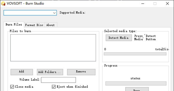 VOVSOFT Burn Studio(轻量级光盘刻录软件) v1.12 VOVSOFT Burn Studio(轻量级光盘刻录软件) v1.12