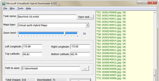 Microsoft Virtualearth Hybrid Downloader(地图下载工具) v8.207 Microsoft Virtualearth Hybrid Downloader(地图下载工具) v8.207