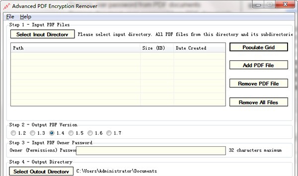 Advanced PDF Encryption Remover(PDF文档密码删除工具) v1.12 Advanced PDF Encryption Remover(PDF文档密码删除工具) v1.12