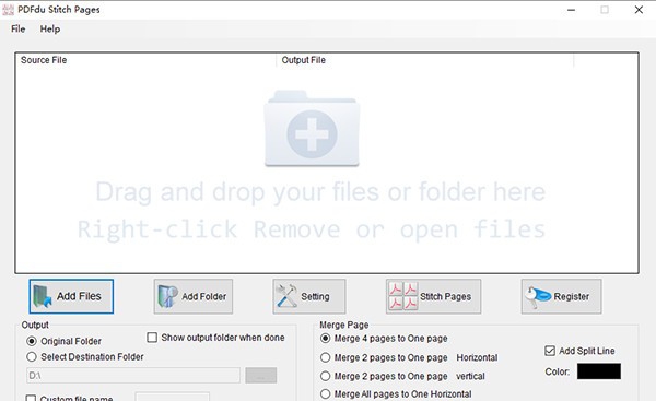 PDFdu Stitch Pages(PDF文件页面拼接工具) v1.11 PDFdu Stitch Pages(PDF文件页面拼接工具) v1.11