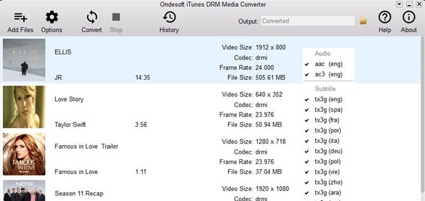Ondesoft iTunes DRM Media Converter(音频转换工具) v1.5.10 Ondesoft iTunes DRM Media Converter(音频转换工具) v1.5.10