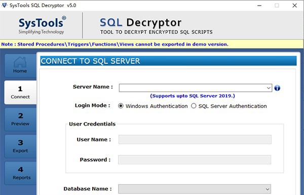 SysTools SQL Decryptor(SQL数据库解密工具) v5.5 SysTools SQL Decryptor(SQL数据库解密工具) v5.5
