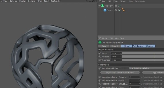 trypogen(C4D多边形镂空插件) v1.10 trypogen(C4D多边形镂空插件) v1.10