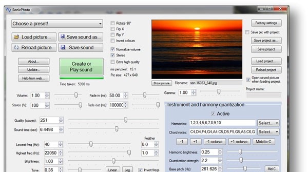 SonicPhoto(图片转声音工具) v1.36 SonicPhoto(图片转声音工具) v1.36