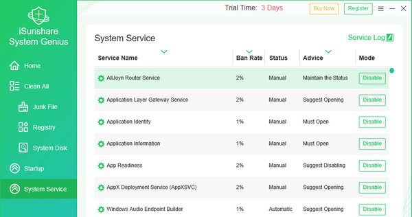 iSunshare System Genius(系统缓存清理软件) v3.0.2.9 iSunshare System Genius(系统缓存清理软件) v3.0.2.9