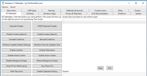 Windows 11 Debloater(win11便携式调整器) v1.1.0.3 Windows 11 Debloater(win11便携式调整器) v1.1.0.3