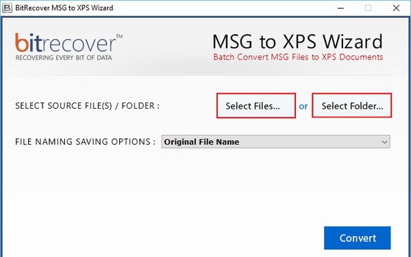 BitRecover MSG to XPS Wizard(MSG到XPS迁移工具) v4.7 BitRecover MSG to XPS Wizard(MSG到XPS迁移工具) v4.7