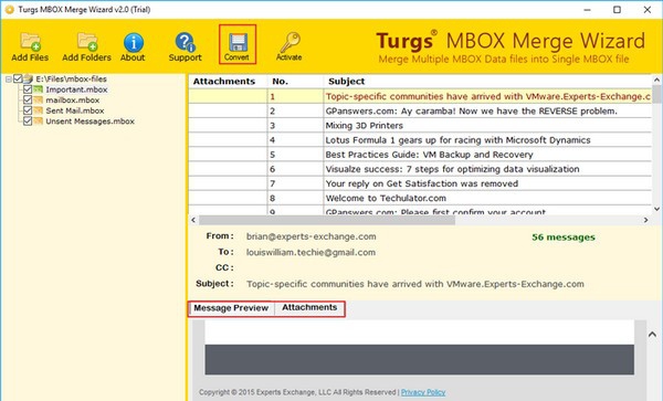 Turgs MBOX Merge Wizard(MBOX合并工具) v2.0.5 Turgs MBOX Merge Wizard(MBOX合并工具) v2.0.5