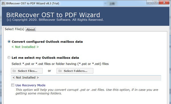 BitRecover OST to PDF Wizard(OST转PDF转换工具) v8.3.6 BitRecover OST to PDF Wizard(OST转PDF转换工具) v8.3.6