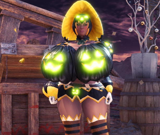 怪物猎人世界冰原性感丰腴圣诞节南瓜套装MOD v1.79 怪物猎人世界冰原性感丰腴圣诞节南瓜套装MOD v1.79