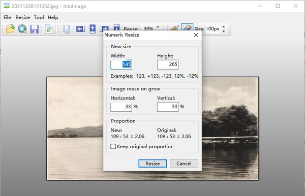 IntuImage(图片大小调整软件) v0.8 IntuImage(图片大小调整软件) v0.8