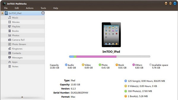 ImTOO PodWorks(iPod设备管理工具) v5.7.40 ImTOO PodWorks(iPod设备管理工具) v5.7.40