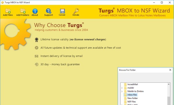 Turgs MBOX to NSF Wizard(MBOX到NSF转换工具) v2.1.3 Turgs MBOX to NSF Wizard(MBOX到NSF转换工具) v2.1.3