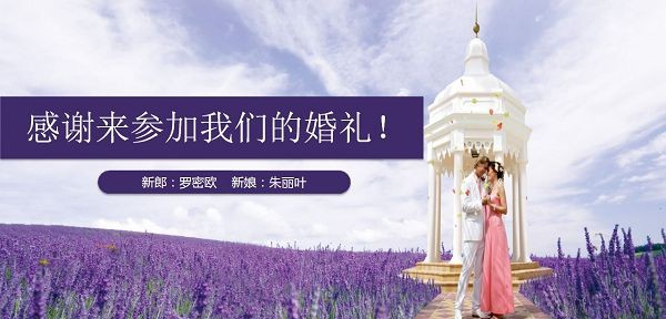 薰衣草背景浪漫婚礼PPT模板 v1.16 薰衣草背景浪漫婚礼PPT模板 v1.16