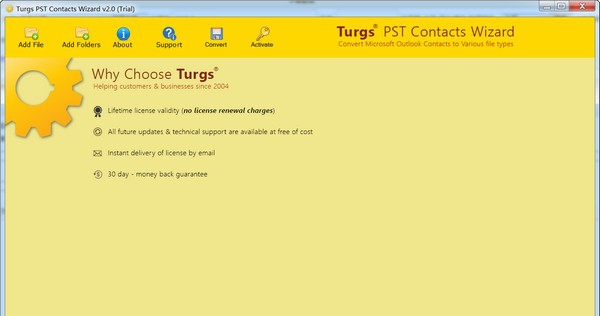 Turgs PST Contacts Wizard(PST联系人提取工具) v2.5 Turgs PST Contacts Wizard(PST联系人提取工具) v2.5