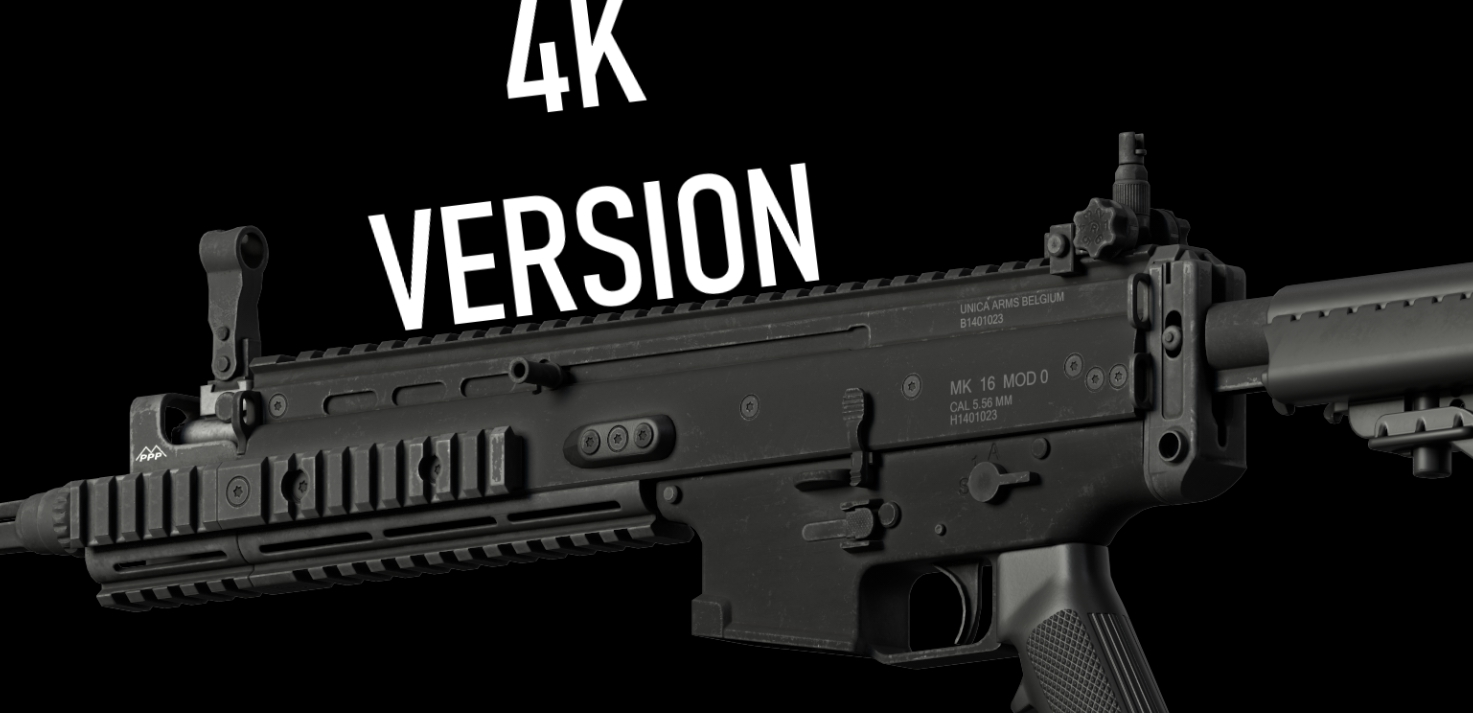 严阵以待MK16步枪纯黑纹理MOD v3.73 严阵以待MK16步枪纯黑纹理MOD v3.73